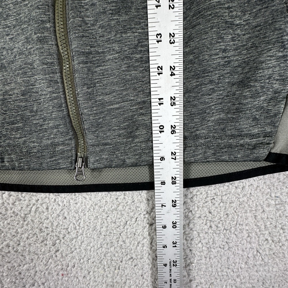 New Balance Mens M Hoodie Gray Green Full Zip Running Gym Exercise Fleece - Picture 4 of 7